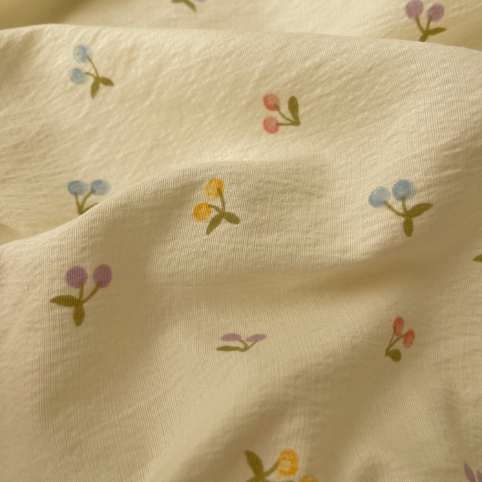 91家纺网 家纺一手货源 找家纺 铺尚美家纺 2025新款亲肤舒适A类云感双层纱印花小清新四件套（提供买家秀） 樱桃布丁