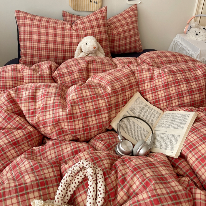 91家纺网 家纺一手货源 找家纺 铺尚美家纺 2025新款亲肤舒适A类云感双层纱印花小清新四件套（提供买家秀） 圣诞