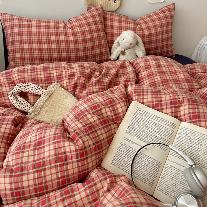 91家纺网 家纺一手货源 找家纺 铺尚美家纺 2025新款亲肤舒适A类云感双层纱印花小清新四件套（提供买家秀） 圣诞