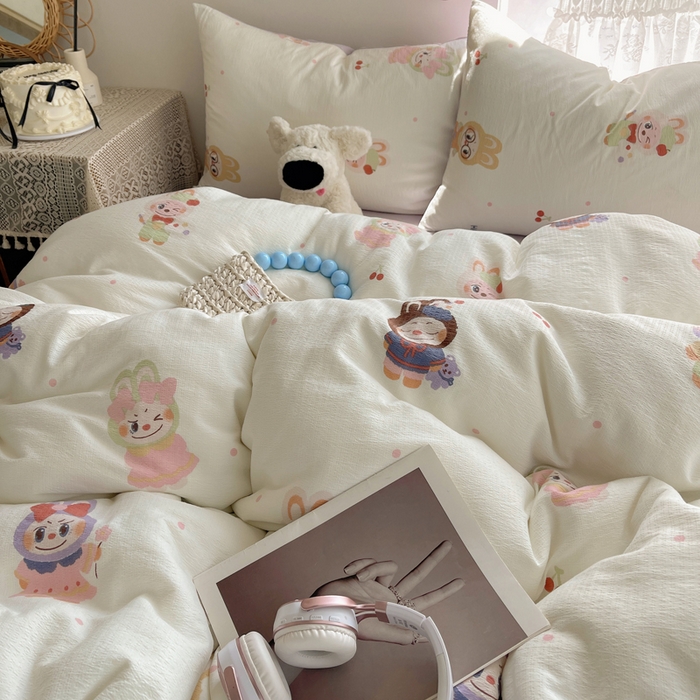 91家纺网 家纺一手货源 找家纺 铺尚美家纺 2025新款亲肤舒适A类云感双层纱印花小清新四件套（提供买家秀） 拉布大王