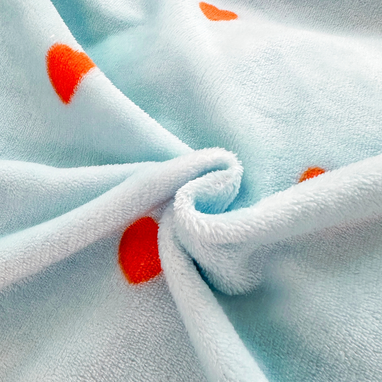 91家纺网 家纺一手货源 找家纺 安哆啦家纺 2025新款小清新双层花边款高克重牛奶绒四件套 爱心-蓝