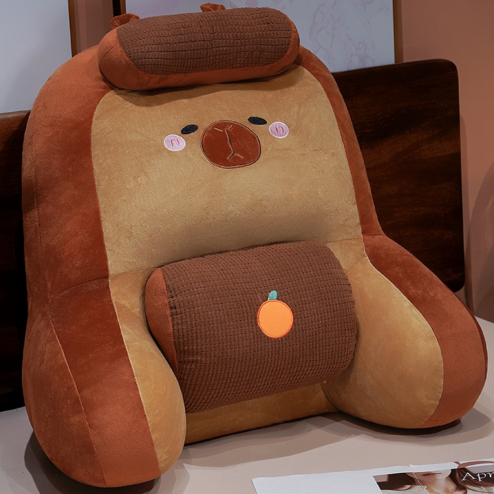 仟亿莱 2025新款卡通护颈垫多功能腰靠枕 护颈多功能水豚