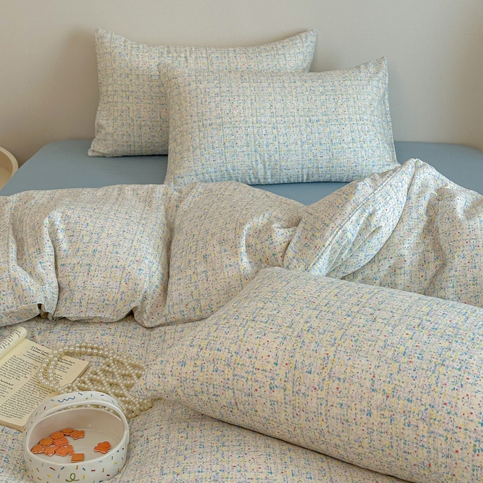 塞纳 2026新款.全棉有氧双层纱四件套-场景二-香溢-蓝