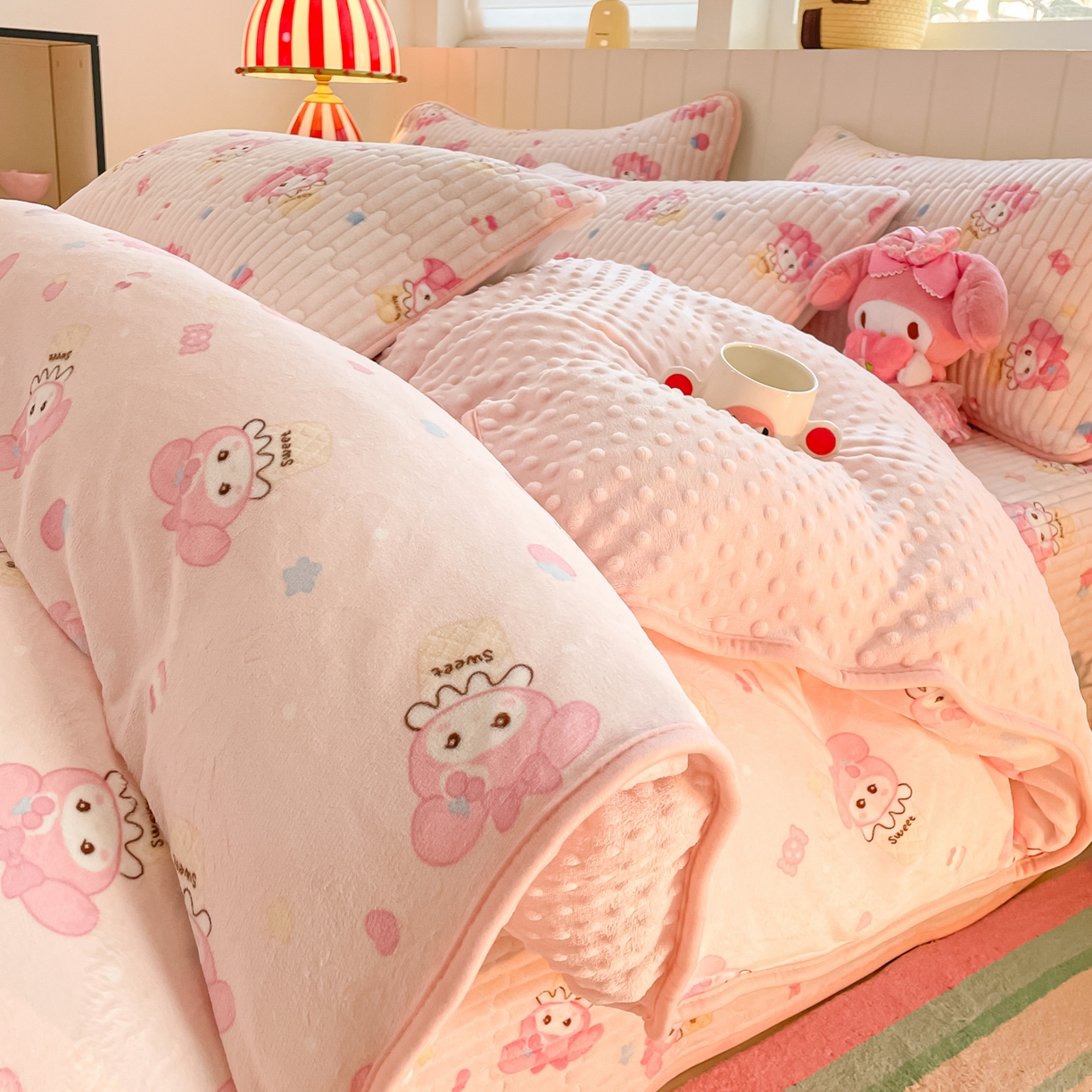 91家纺网 家纺一手货源 找家纺 铺尚美家纺 2025新款拉舍尔毛毯毯子双层加厚不加棉不加布 4-12斤可定制外贸毛毯 701 灰色三角