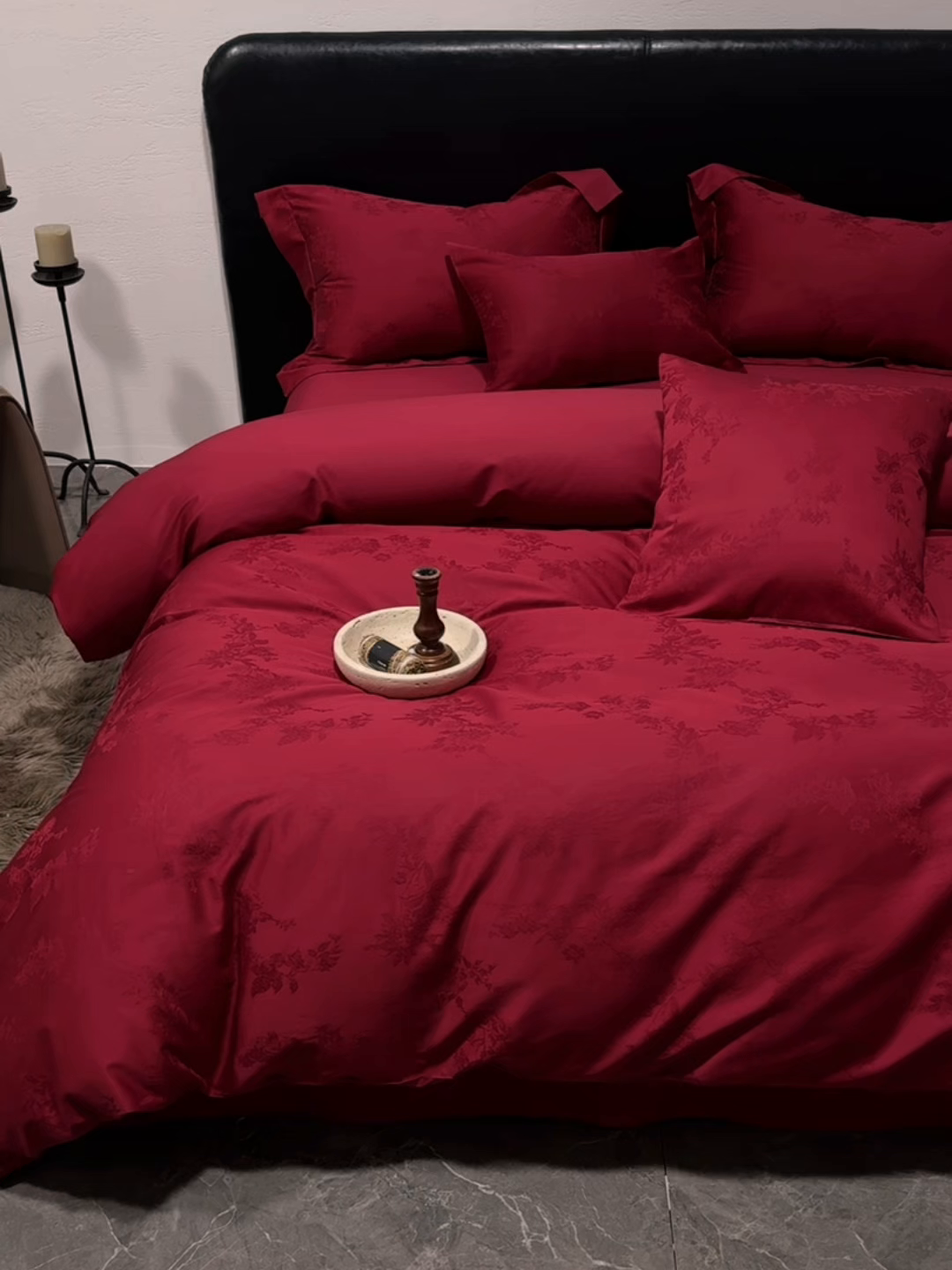 91家纺网 家纺一手货源 找家纺 （总）三味舒屋 2025新款全棉纯棉50S贡锻提花婚庆套件四件套-喜结连理