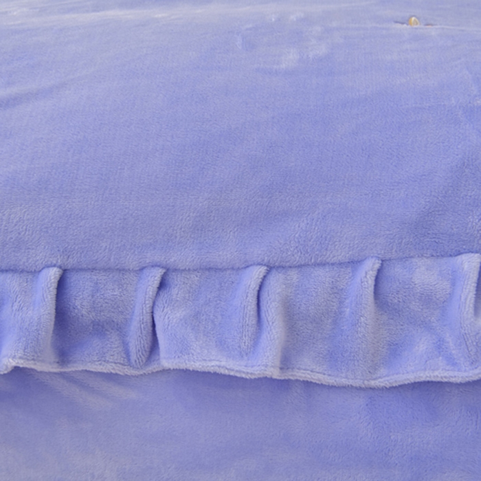 91家纺网 家纺一手货源 找家纺 （总）畅畅家纺 2025新款亲肤舒适冬季刺绣花边保暖牛奶绒四件套-爱心之旅