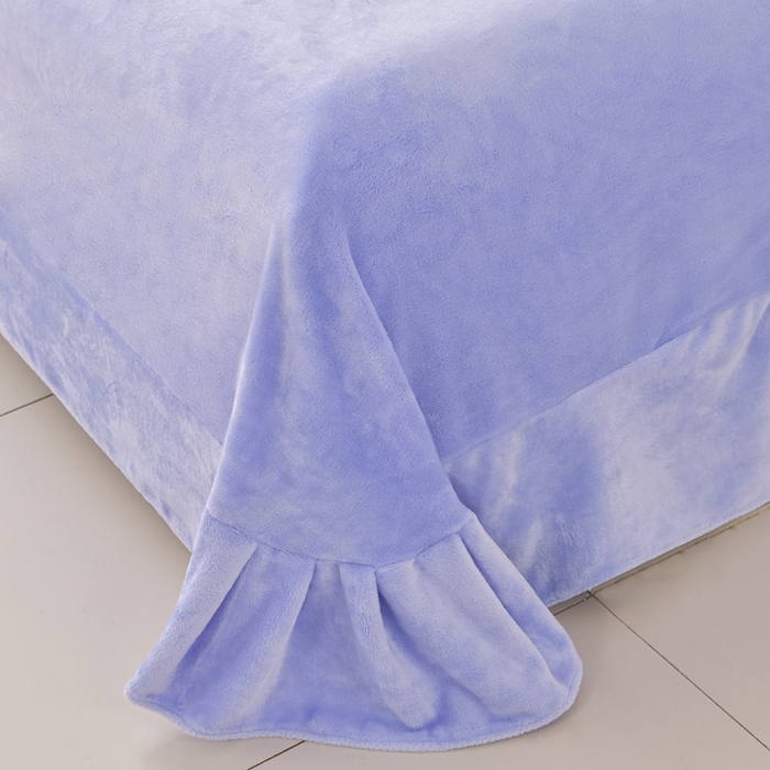 91家纺网 家纺一手货源 找家纺 畅畅家纺 2025新款亲肤舒适冬季刺绣花边保暖牛奶绒四件套-爱心之旅 爱心之旅-淡蓝