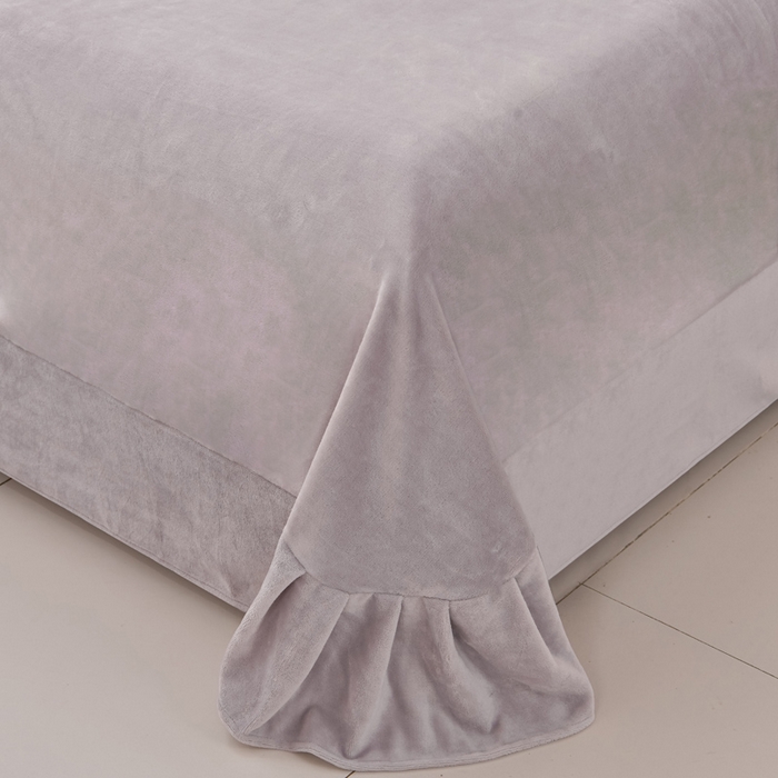 91家纺网 家纺一手货源 找家纺 畅畅家纺 2025新款亲肤舒适冬季刺绣花边保暖牛奶绒四件套-爱心之旅 爱心之旅-灰