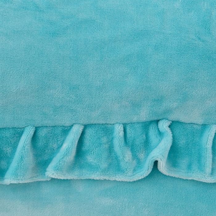 91家纺网 家纺一手货源 找家纺 畅畅家纺 2025新款亲肤舒适冬季刺绣花边保暖牛奶绒四件套-爱心之旅 爱心之旅-天蓝