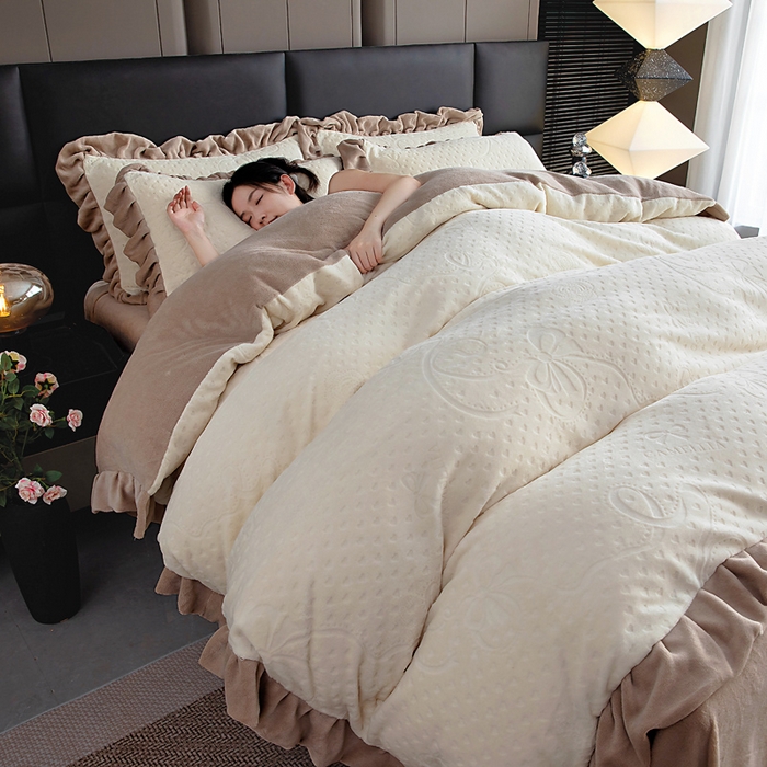 91家纺网 家纺一手货源 找家纺 找底底家纺 2025新款直播A类冰豆豆软席可机洗空调席子凉席三件套 暴力熊-黛紫