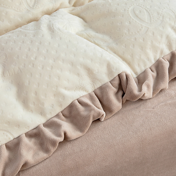 91家纺网 家纺一手货源 找家纺 （总）找底底家纺 2025新款加厚韩版全消光烂花牛奶绒四件套（加厚8斤重   日销20单客户优惠8元）