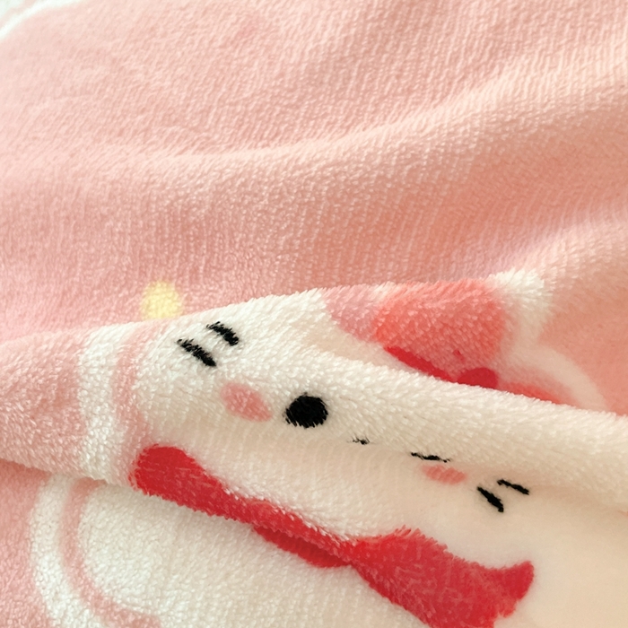 91家纺网 家纺一手货源 找家纺 寻米 2025新款高克重加厚保暖牛奶绒学生宿舍单床笠单件床笠系列二 甜味小猫