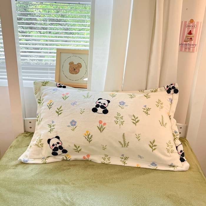 91家纺网 家纺一手货源 找家纺 寻米 2025新款高克重加厚保暖牛奶绒学生宿舍单床笠单件床笠系列二 幸福奶宝