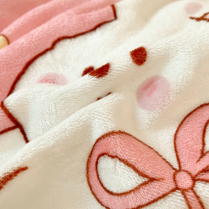 91家纺网 家纺一手货源 找家纺 寻米 2025新款高克重加厚保暖牛奶绒学生宿舍单床笠单件床笠系列二 云朵小兔