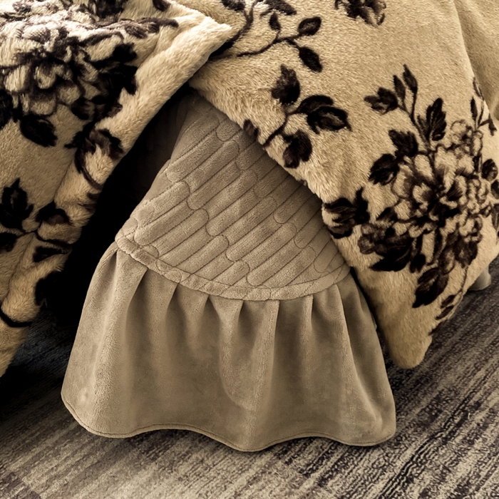 91家纺网 家纺一手货源 找家纺 大麦家纺 25年新款高克重兔毛牛奶绒床盖四件套 浮生若梦