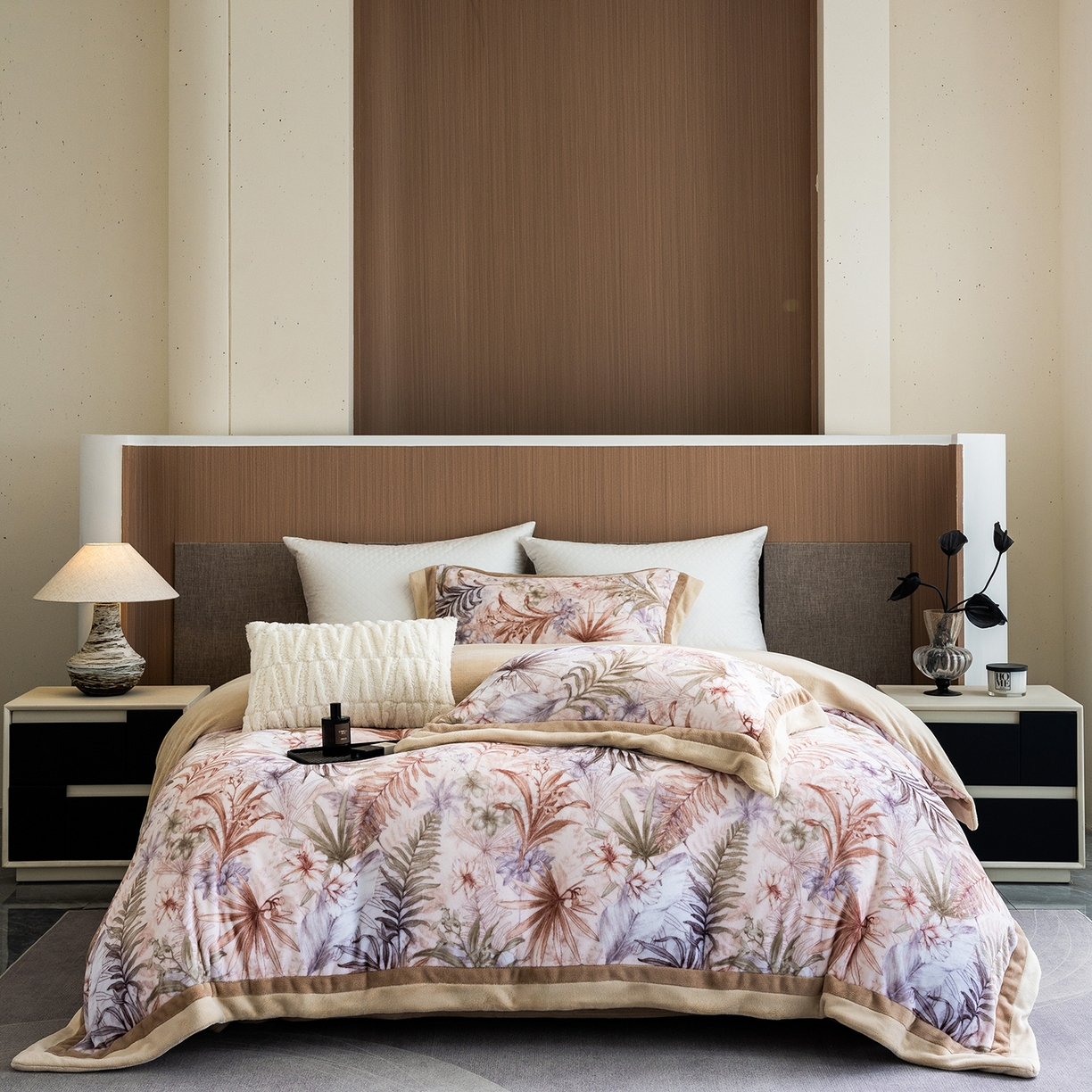 91家纺网 家纺一手货源 找家纺 （总）蓝梦 2025新款全消光数码印花牛奶绒系列四件套