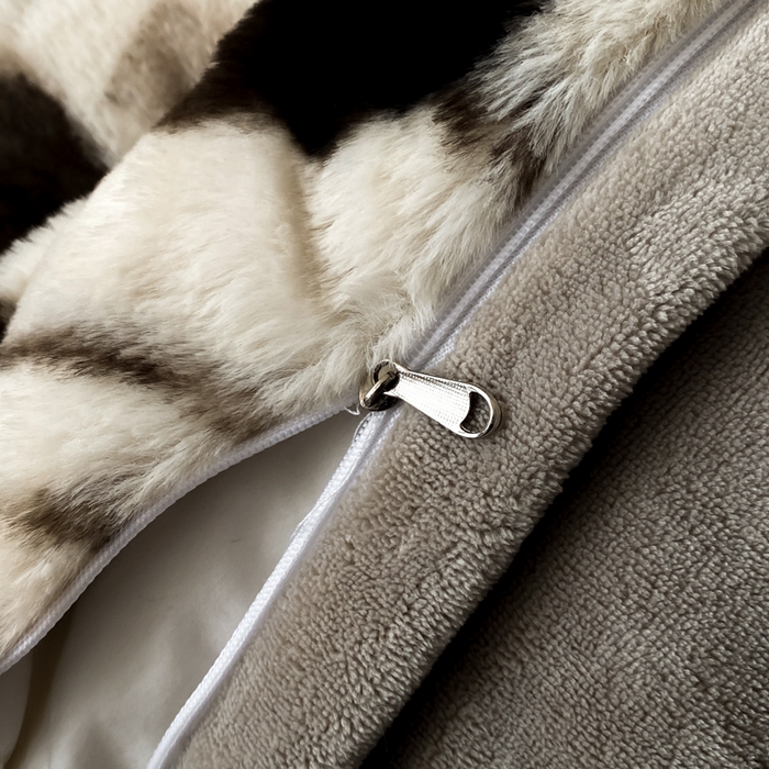 91家纺网 家纺一手货源 找家纺 大麦家纺 25年新款高克重兔毛牛奶绒床盖四件套 幽若花园