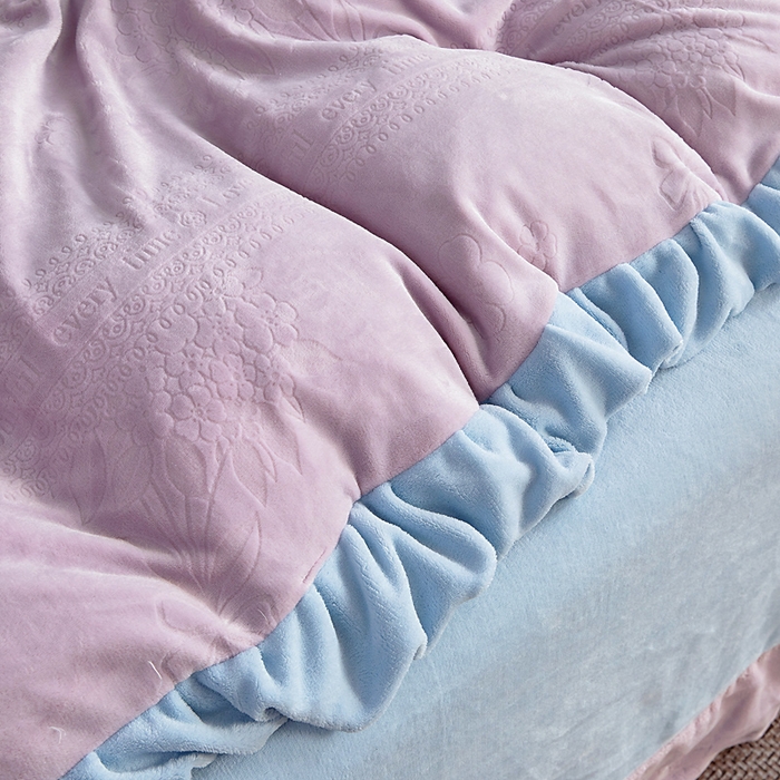91家纺网 家纺一手货源 找家纺 找底底家纺 2025新款加厚韩版全消光烂花牛奶绒四件套（加厚8斤重   日销20单客户优惠8元） 黛蔻-豆兰