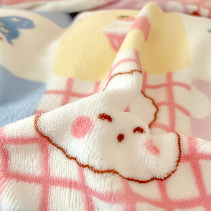 91家纺网 家纺一手货源 找家纺 寻米 2025新款高克重加厚保暖牛奶绒学生宿舍单床笠单件床笠系列二 小兔日记