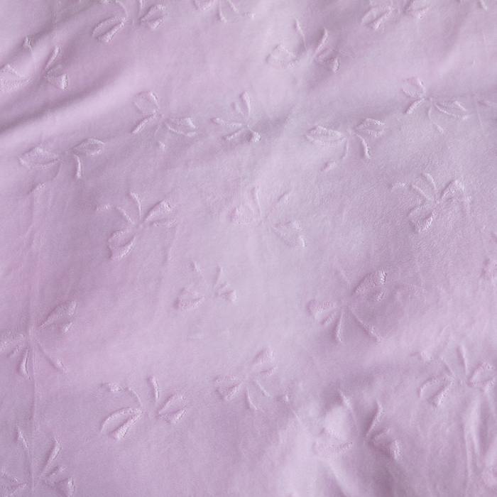 91家纺网 家纺一手货源 找家纺 找底底家纺 2025新款加厚韩版全消光烂花牛奶绒四件套（加厚8斤重   日销20单客户优惠8元） 蝴蝶结-暖紫