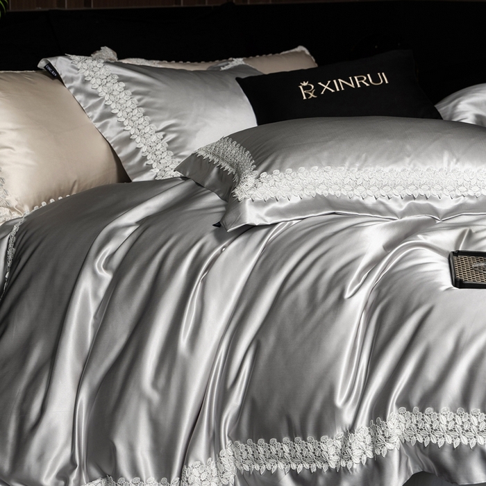 91家纺网 家纺一手货源 找家纺 馨蕊家居 2025秋冬臻品上新高精密四件套-知意 知意-高级灰