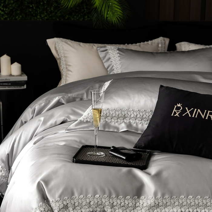 91家纺网 家纺一手货源 找家纺 馨蕊家居 2025秋冬臻品上新高精密四件套-知意 知意-高级灰