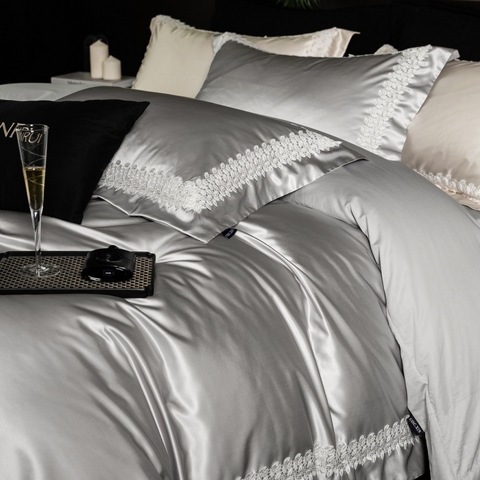 91家纺网 家纺一手货源 找家纺 馨蕊家居 2025秋冬臻品上新高精密四件套-知意 知意-高级灰