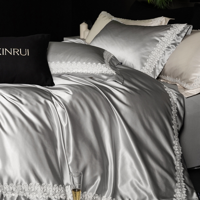 91家纺网 家纺一手货源 找家纺 馨蕊家居 2025秋冬臻品上新高精密四件套-知意 知意-高级灰