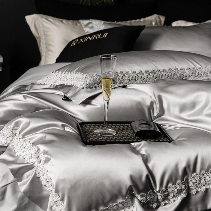 91家纺网 家纺一手货源 找家纺 馨蕊家居 2025秋冬臻品上新高精密四件套-知意 知意-高级灰