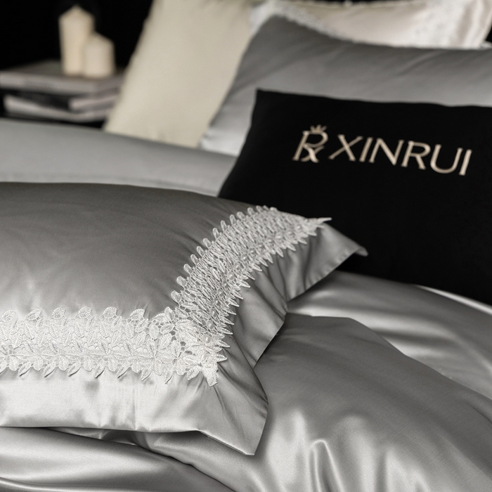 91家纺网 家纺一手货源 找家纺 馨蕊家居 2025秋冬臻品上新高精密四件套-知意 知意-高级灰