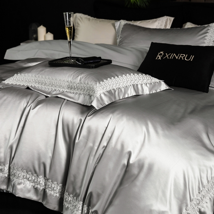 91家纺网 家纺一手货源 找家纺 馨蕊家居 2025秋冬臻品上新高精密四件套-知意 知意-高级灰