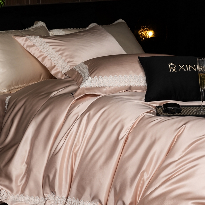 91家纺网 家纺一手货源 找家纺 馨蕊家居 2025秋冬臻品上新高精密四件套-知意 知意-蔷薇粉