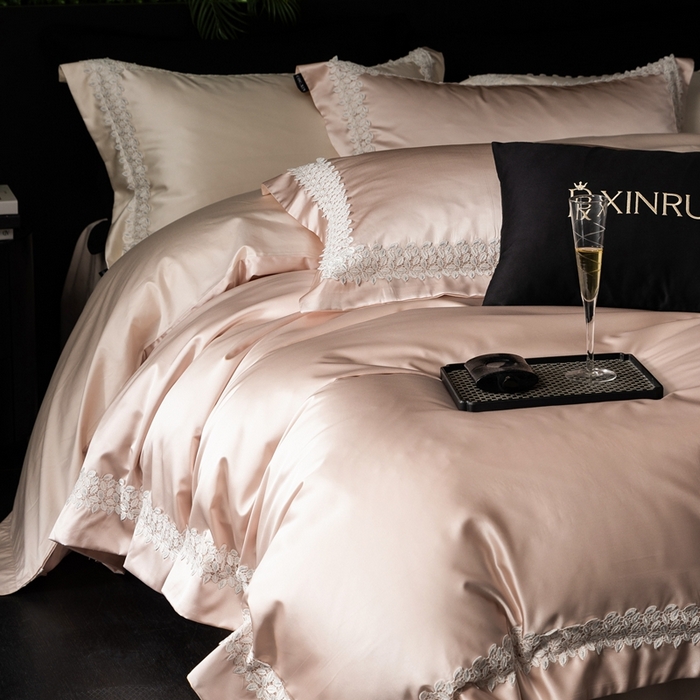 91家纺网 家纺一手货源 找家纺 馨蕊家居 2025秋冬臻品上新高精密四件套-知意 知意-蔷薇粉