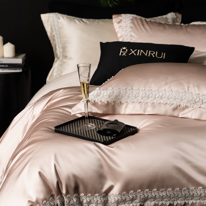 91家纺网 家纺一手货源 找家纺 馨蕊家居 2025秋冬臻品上新高精密四件套-知意 知意-蔷薇粉