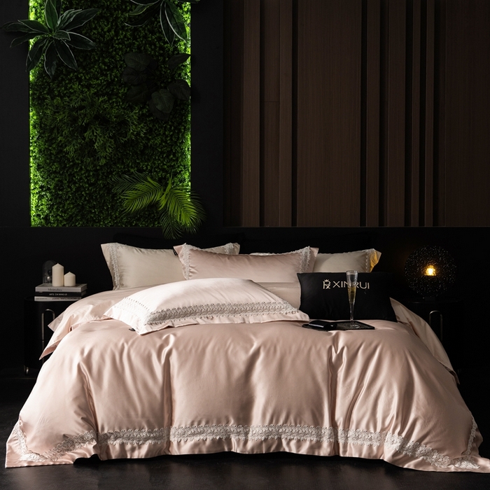 91家纺网 家纺一手货源 找家纺 馨蕊家居 2025秋冬臻品上新高精密四件套-知意 知意-蔷薇粉