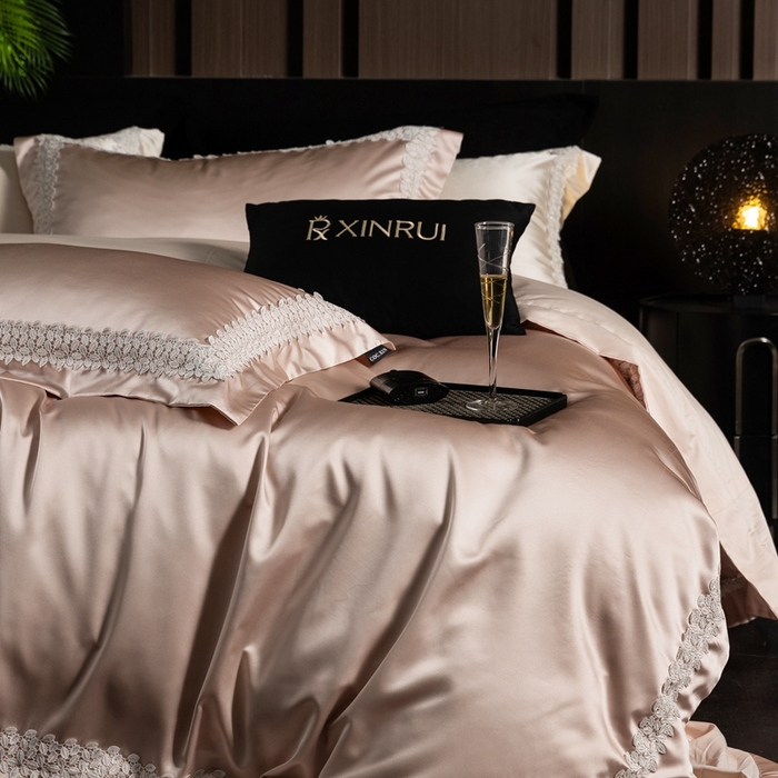 91家纺网 家纺一手货源 找家纺 馨蕊家居 2025秋冬臻品上新高精密四件套-知意 知意-蔷薇粉