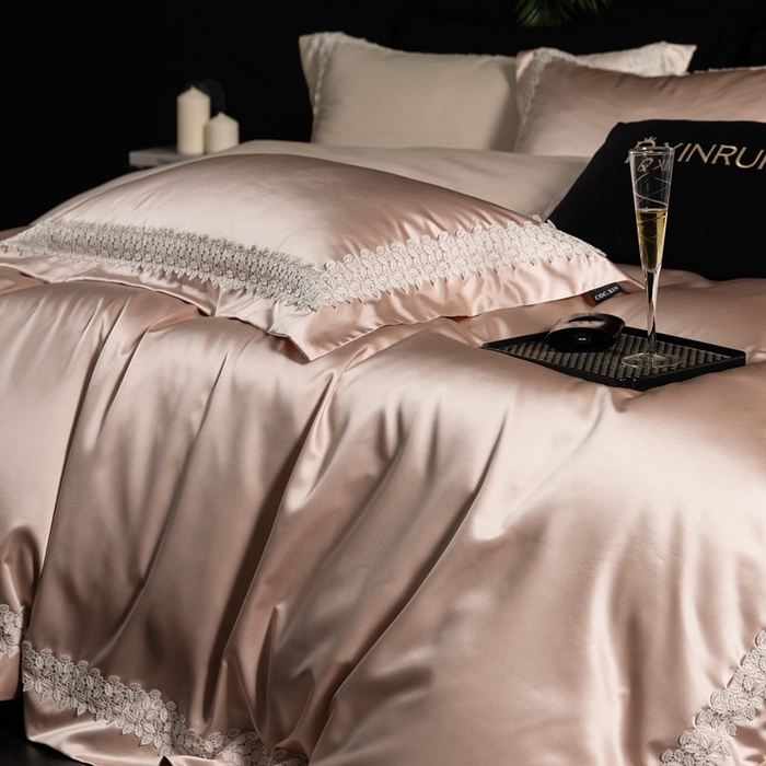 91家纺网 家纺一手货源 找家纺 馨蕊家居 2025秋冬臻品上新高精密四件套-知意 知意-蔷薇粉