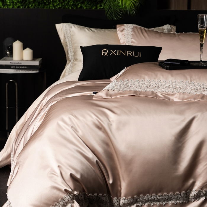 91家纺网 家纺一手货源 找家纺 馨蕊家居 2025秋冬臻品上新高精密四件套-知意 知意-蔷薇粉