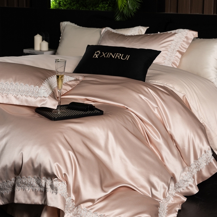 91家纺网 家纺一手货源 找家纺 馨蕊家居 2025秋冬臻品上新高精密四件套-知意 知意-蔷薇粉