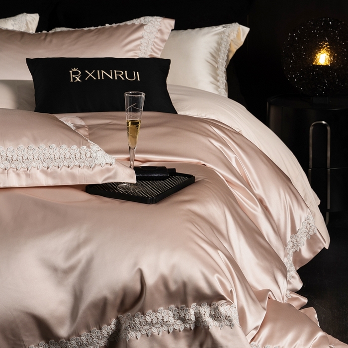 91家纺网 家纺一手货源 找家纺 馨蕊家居 2025秋冬臻品上新高精密四件套-知意 知意-蔷薇粉