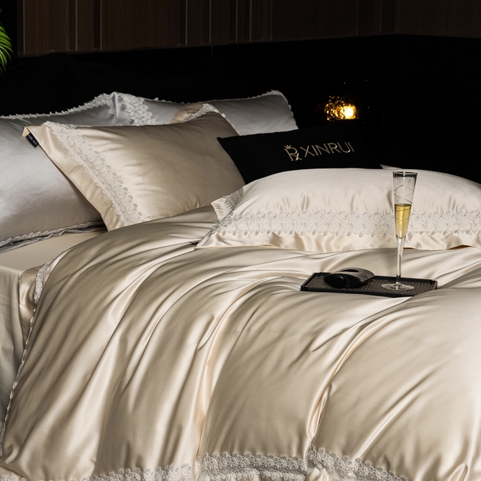 91家纺网 家纺一手货源 找家纺 馨蕊家居 2025秋冬臻品上新高精密四件套-知意 知意-香槟