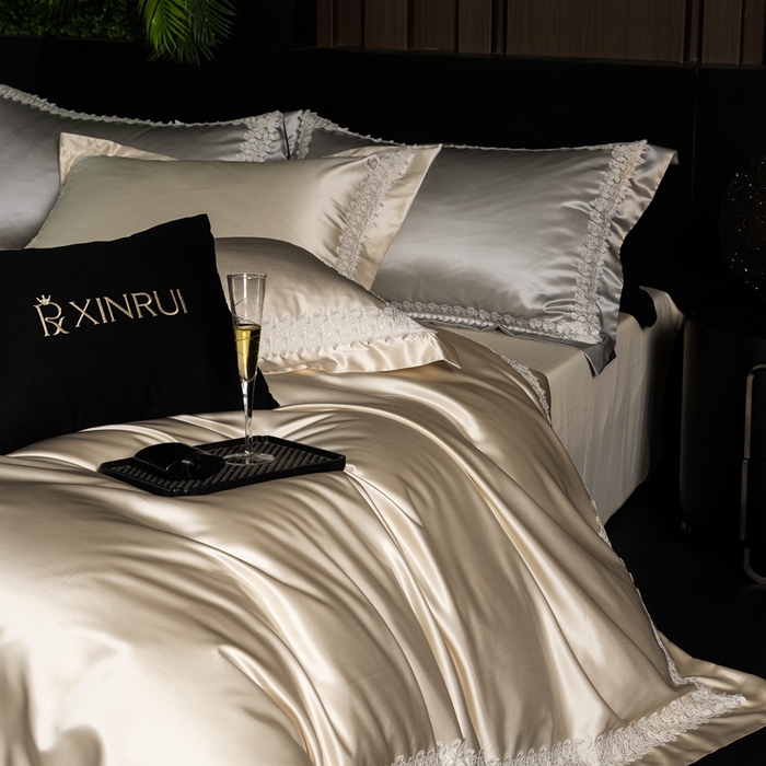 91家纺网 家纺一手货源 找家纺 馨蕊家居 2025秋冬臻品上新高精密四件套-知意 知意-香槟