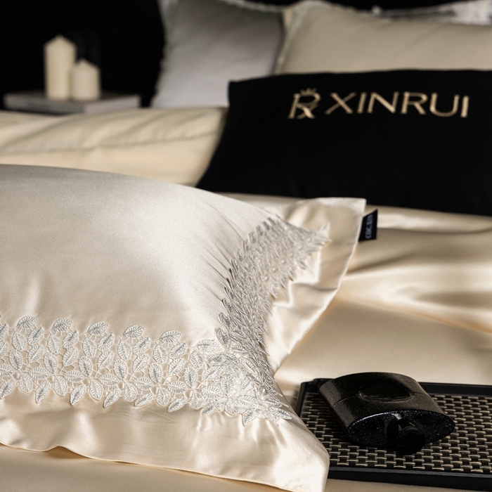 91家纺网 家纺一手货源 找家纺 馨蕊家居 2025秋冬臻品上新高精密四件套-知意 知意-香槟