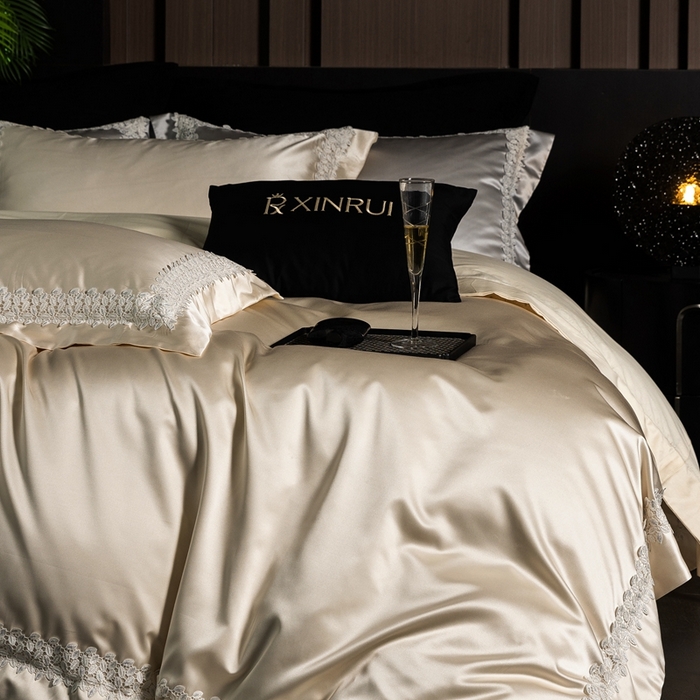 91家纺网 家纺一手货源 找家纺 馨蕊家居 2025秋冬臻品上新高精密四件套-知意 知意-香槟