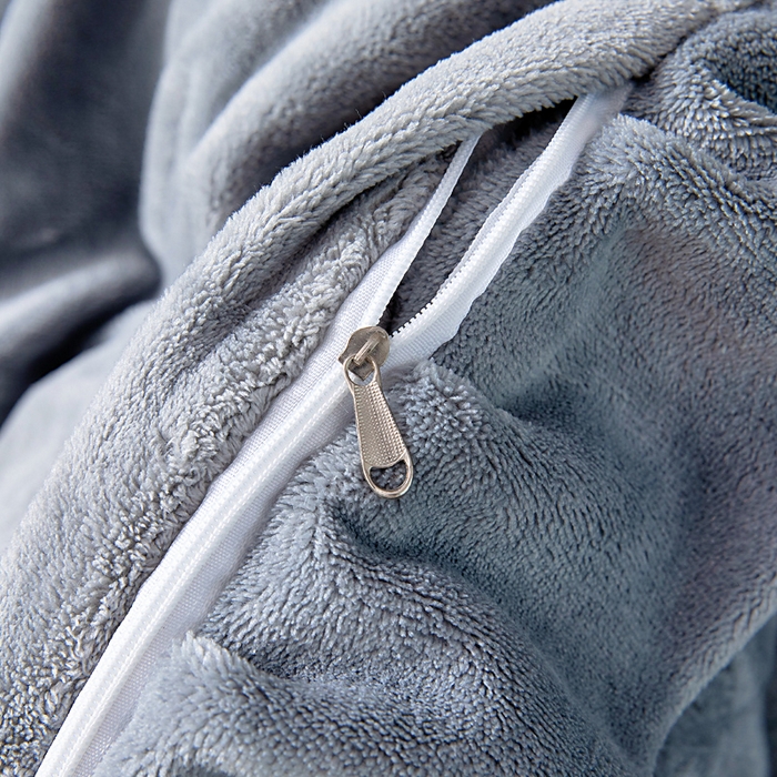 91家纺网 家纺一手货源 找家纺 找底底家纺 2025新款加厚韩版全消光烂花牛奶绒四件套（加厚8斤重   日销20单客户优惠8元） 澜花-青灰