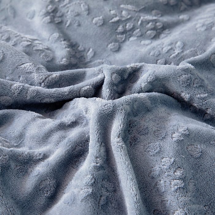 91家纺网 家纺一手货源 找家纺 找底底家纺 2025新款加厚韩版全消光烂花牛奶绒四件套（加厚8斤重   日销20单客户优惠8元） 澜花-青灰