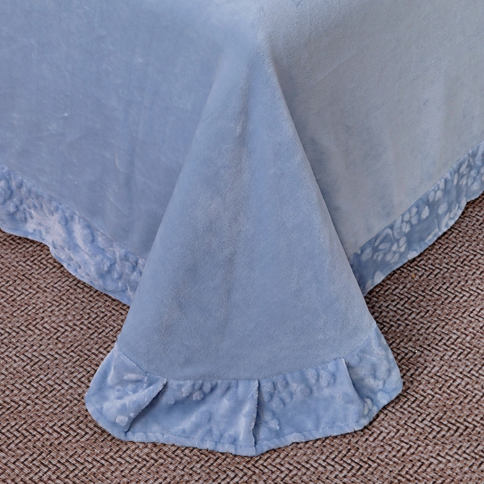 91家纺网 家纺一手货源 找家纺 找底底家纺 2025新款加厚韩版全消光烂花牛奶绒四件套（加厚8斤重   日销20单客户优惠8元） 澜花-雾兰