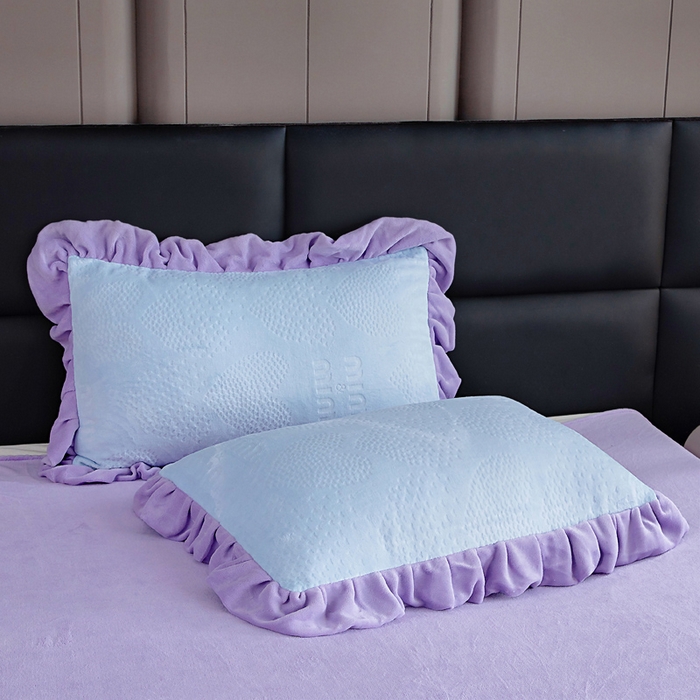 91家纺网 家纺一手货源 找家纺 找底底家纺 2025新款加厚韩版全消光烂花牛奶绒四件套（加厚8斤重   日销20单客户优惠8元） 梦屿-紫兰