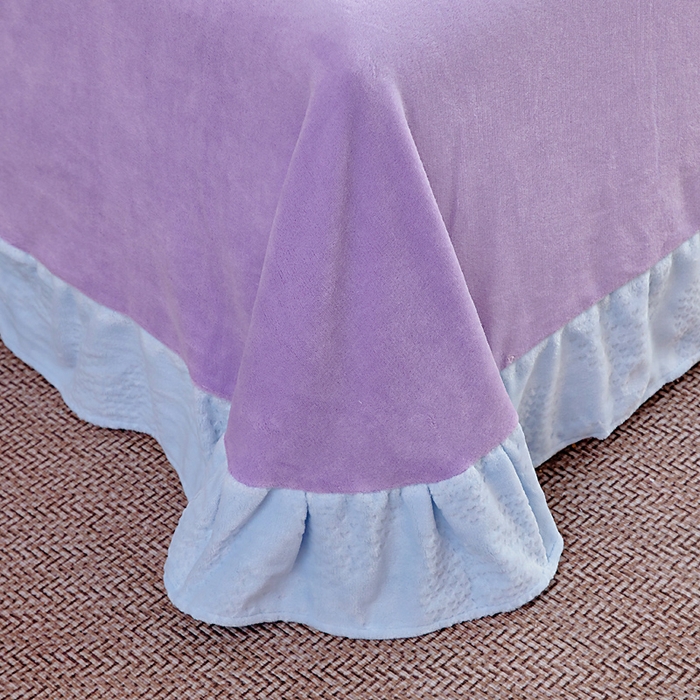 91家纺网 家纺一手货源 找家纺 找底底家纺 2025新款加厚韩版全消光烂花牛奶绒四件套（加厚8斤重   日销20单客户优惠8元） 梦屿-紫兰