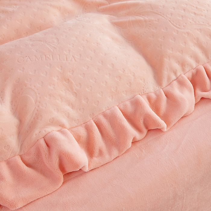 91家纺网 家纺一手货源 找家纺 找底底家纺 2025新款加厚韩版全消光烂花牛奶绒四件套（加厚8斤重   日销20单客户优惠8元） 柔漾-暖桔